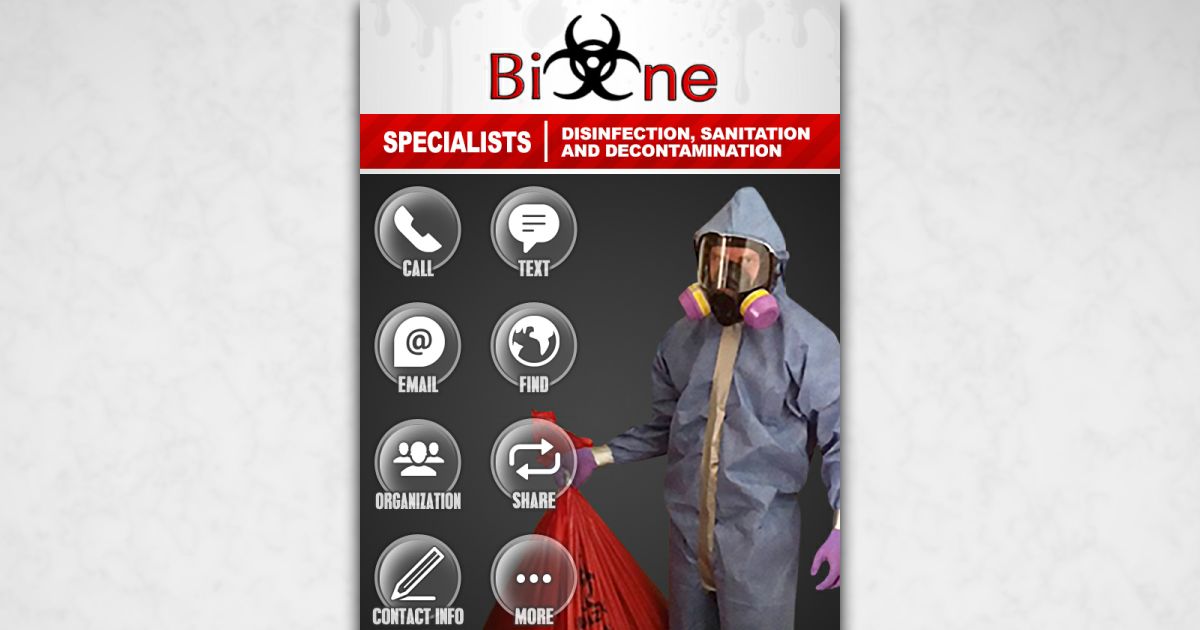 Robert RileyBIOONEBioHazard Cleanup SavvyCard®